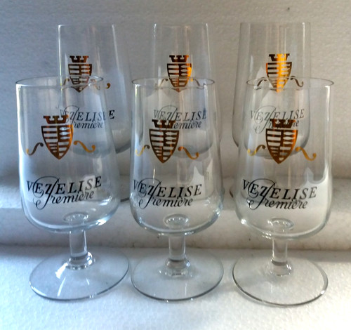 Lot anciens verres bière - 6, à