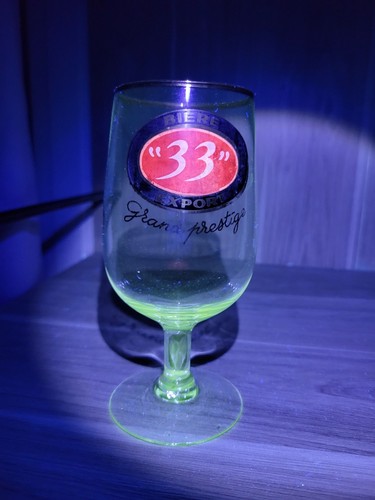 Ancien verre bière 33 - ancien, à