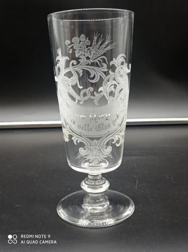 Ancien verre bière - verre, à